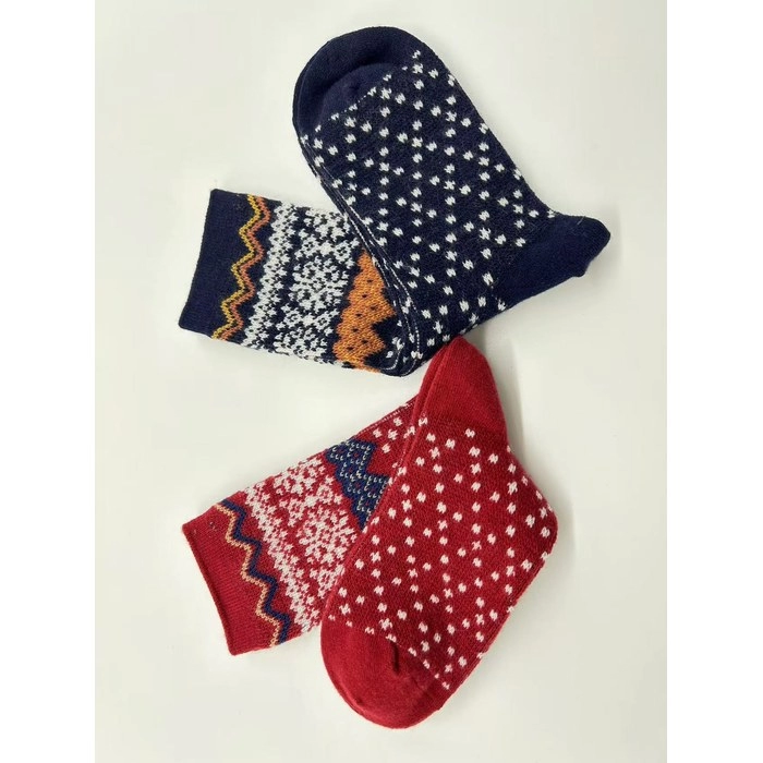 Double-Needle Wool Socks | Warm Anti-Pilling Merino Blend Socks