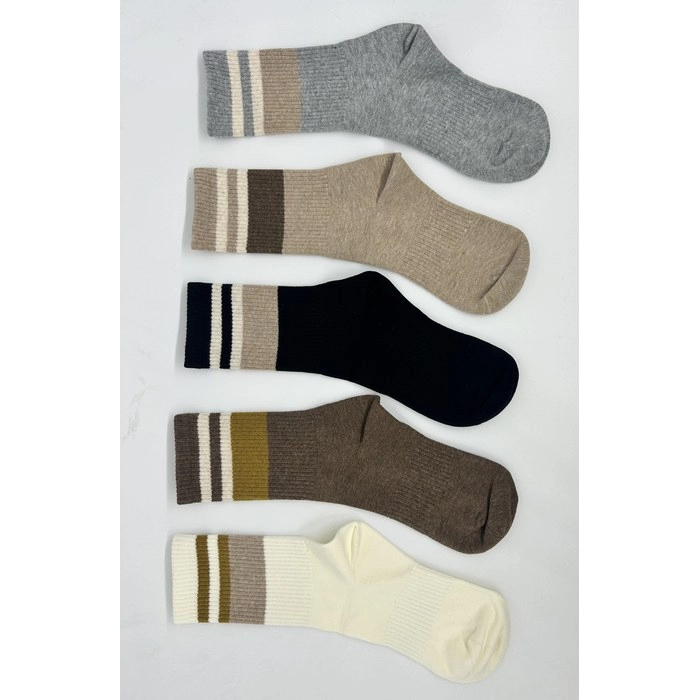 Striped Crew Socks | All-Season Casual Mid-Calf Socks