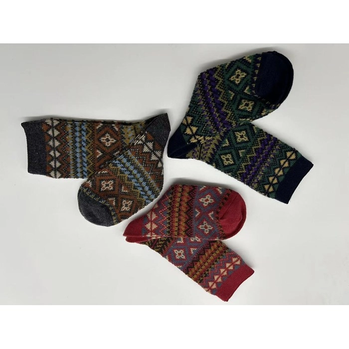 Double-Needle Wool Socks | Warm Anti-Pilling Merino Blend Socks