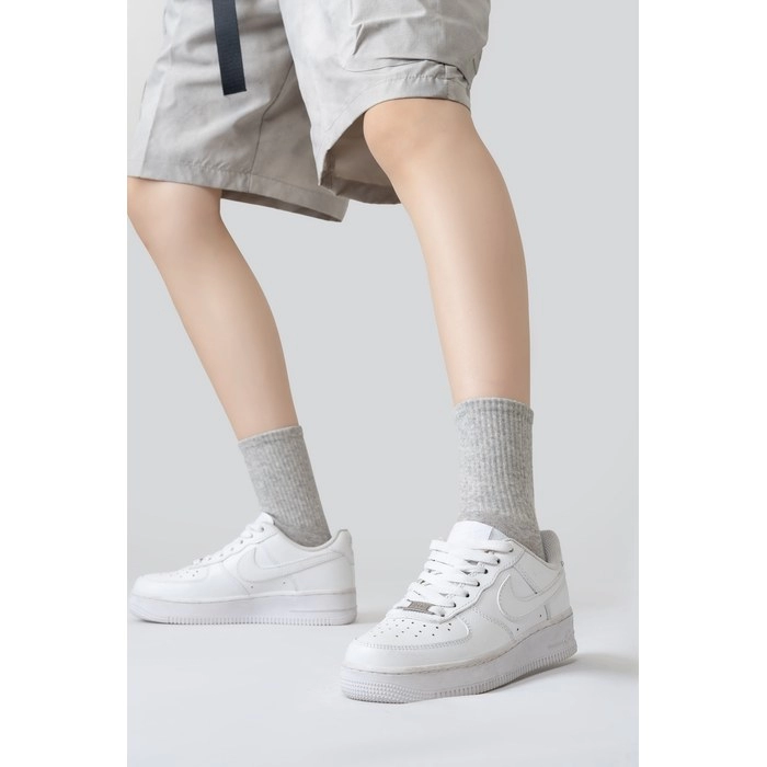 Unisex Black White Grey Sports Socks | Neutral Performance Crew Socks
