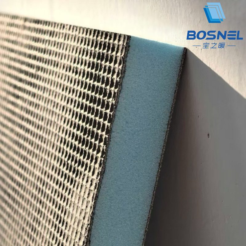 Close-up of reinforced mesh coating and XPS foam core