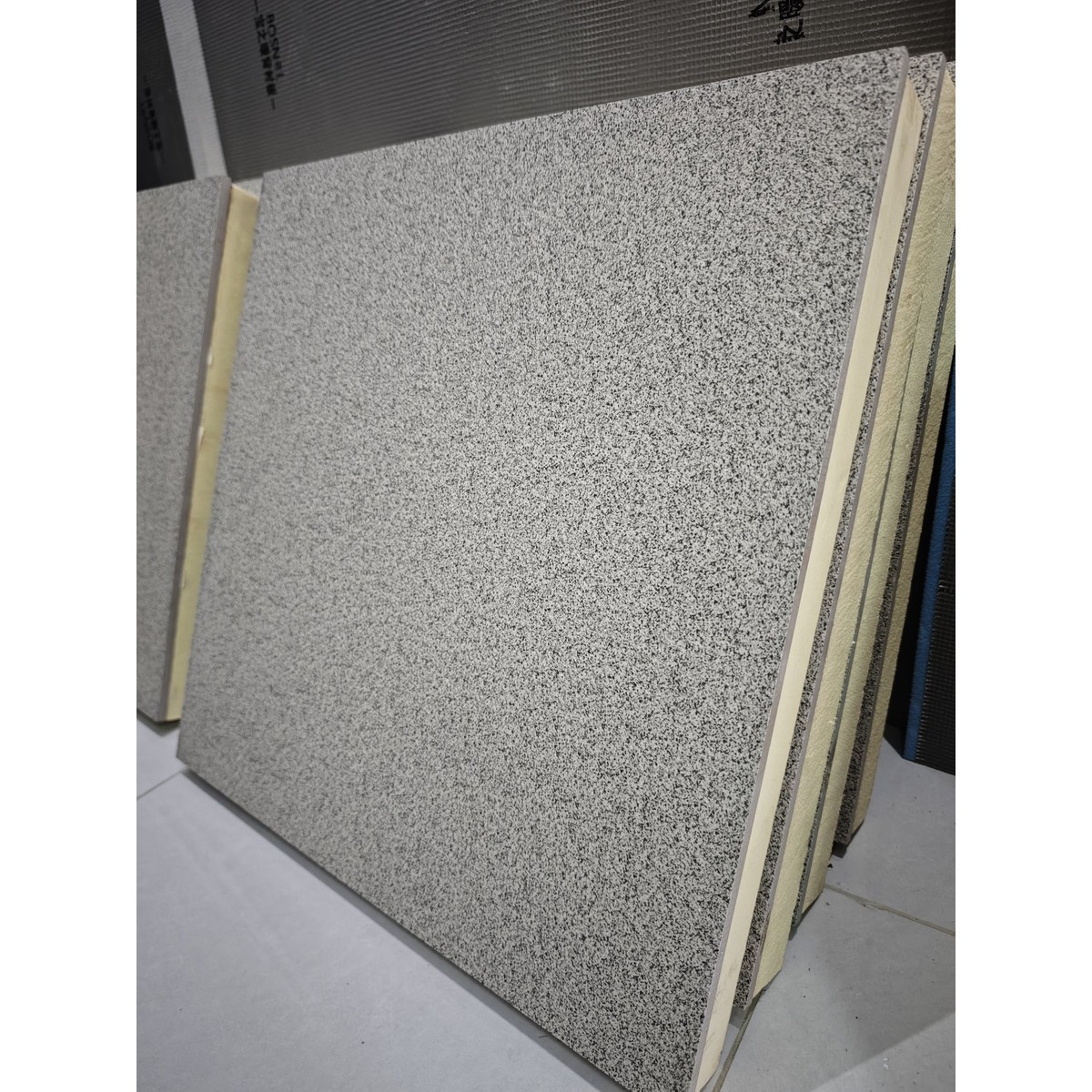 Integrated insulated tile board decorative facing detail
