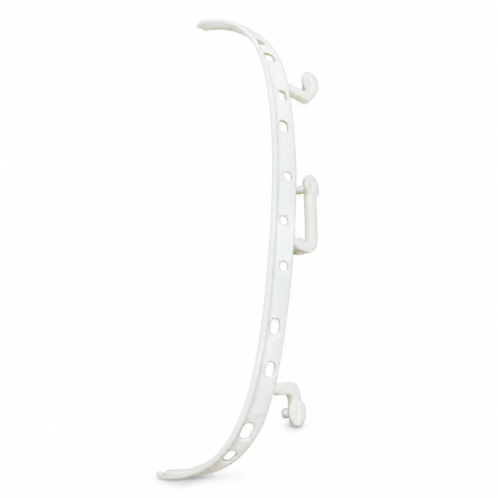Curved T88 automotive ambient lighting trim with molded locating tabs