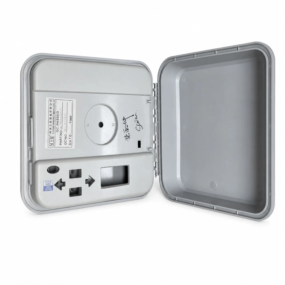 Compact 911 electrical control enclosure with front interface openings