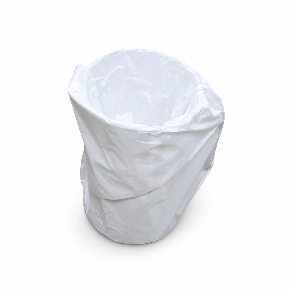 Clear handled mixing cup protected inside a white shipping bag