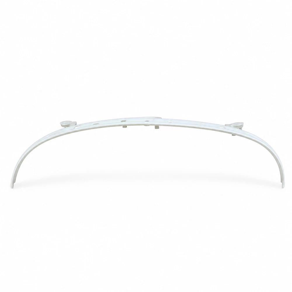 Long white interior lighting trim profile viewed from the side