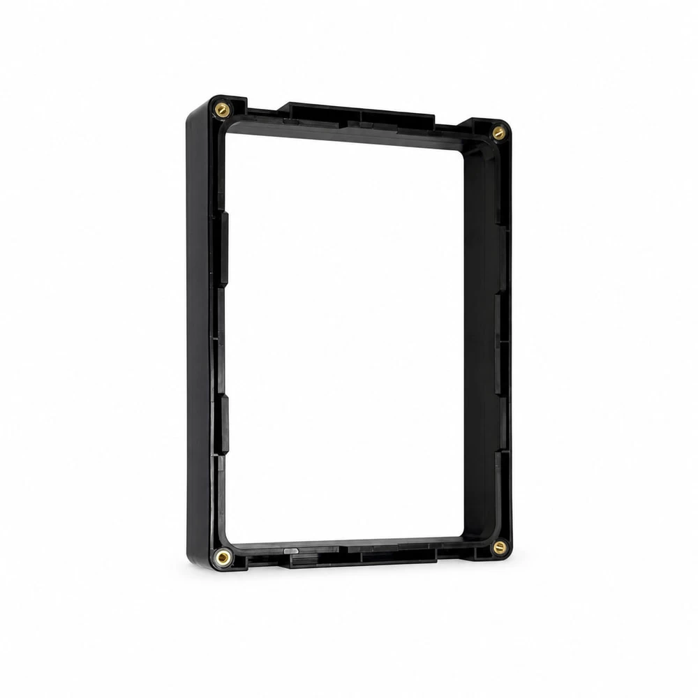 Rectangular display frame for custom diagnostic equipment housing