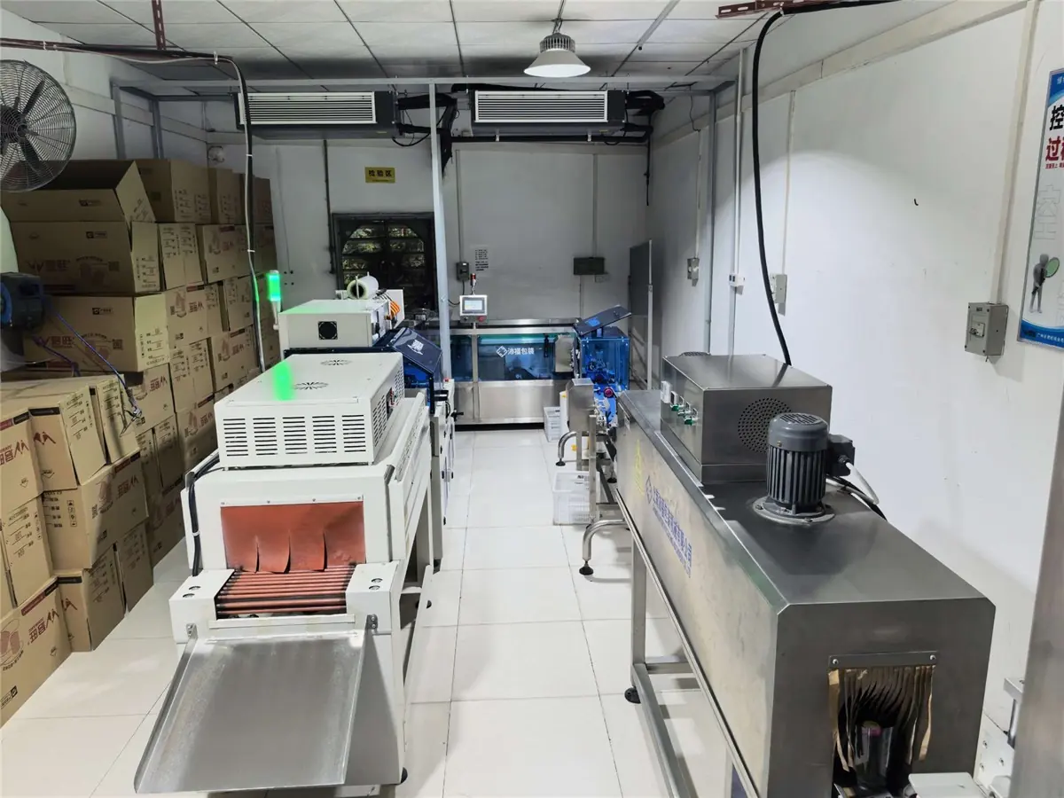thread shrink wrapping equipment for finished cone protection
