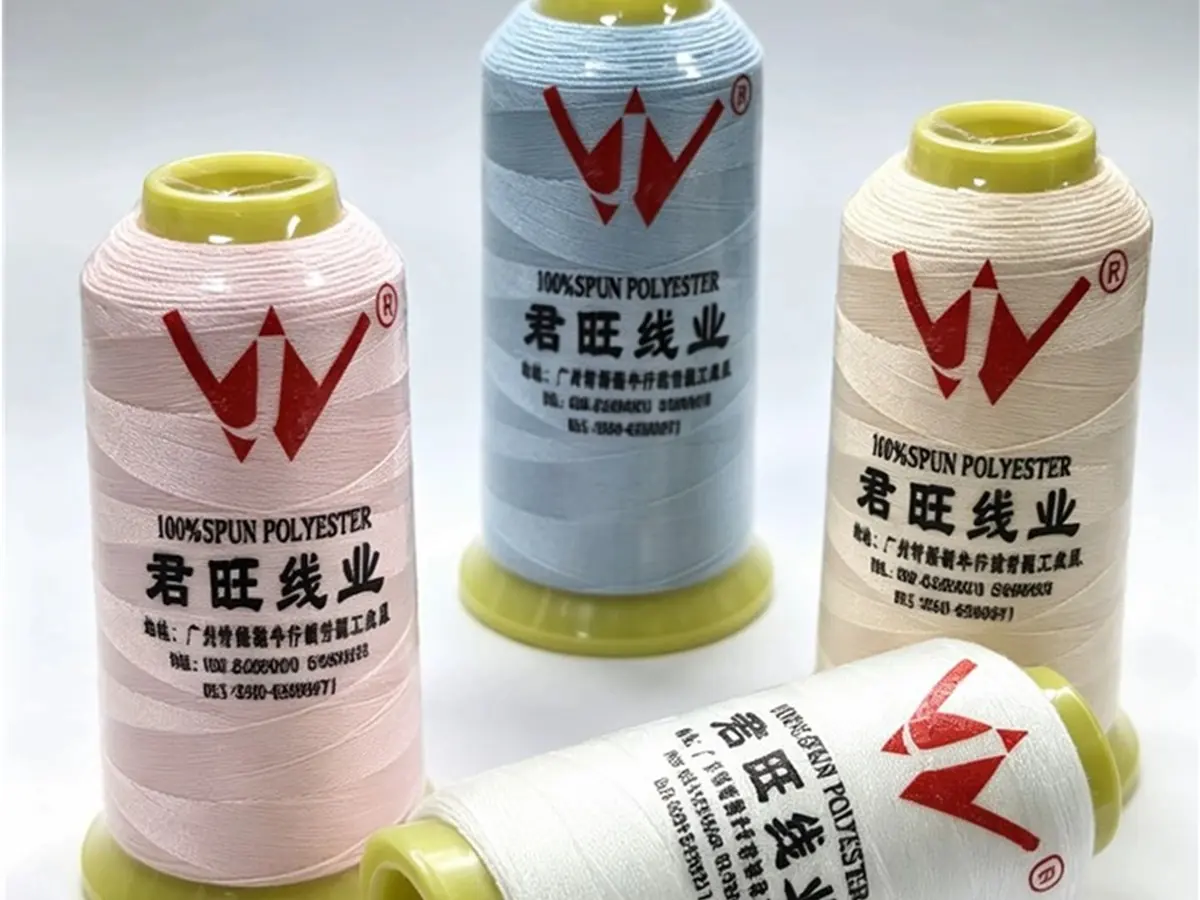 filament polyester thread display for sample identification