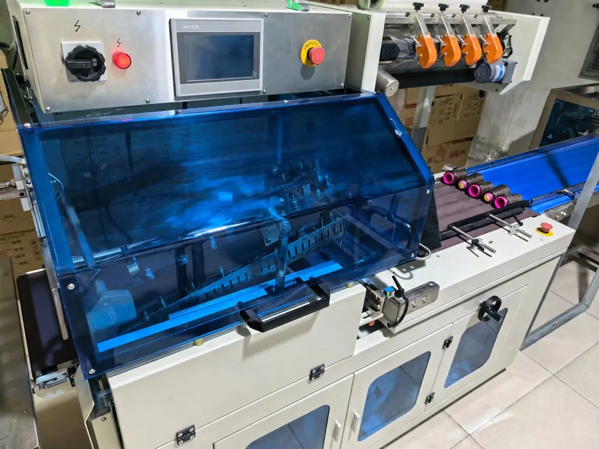 factory packaging line for sewing thread order preparation
