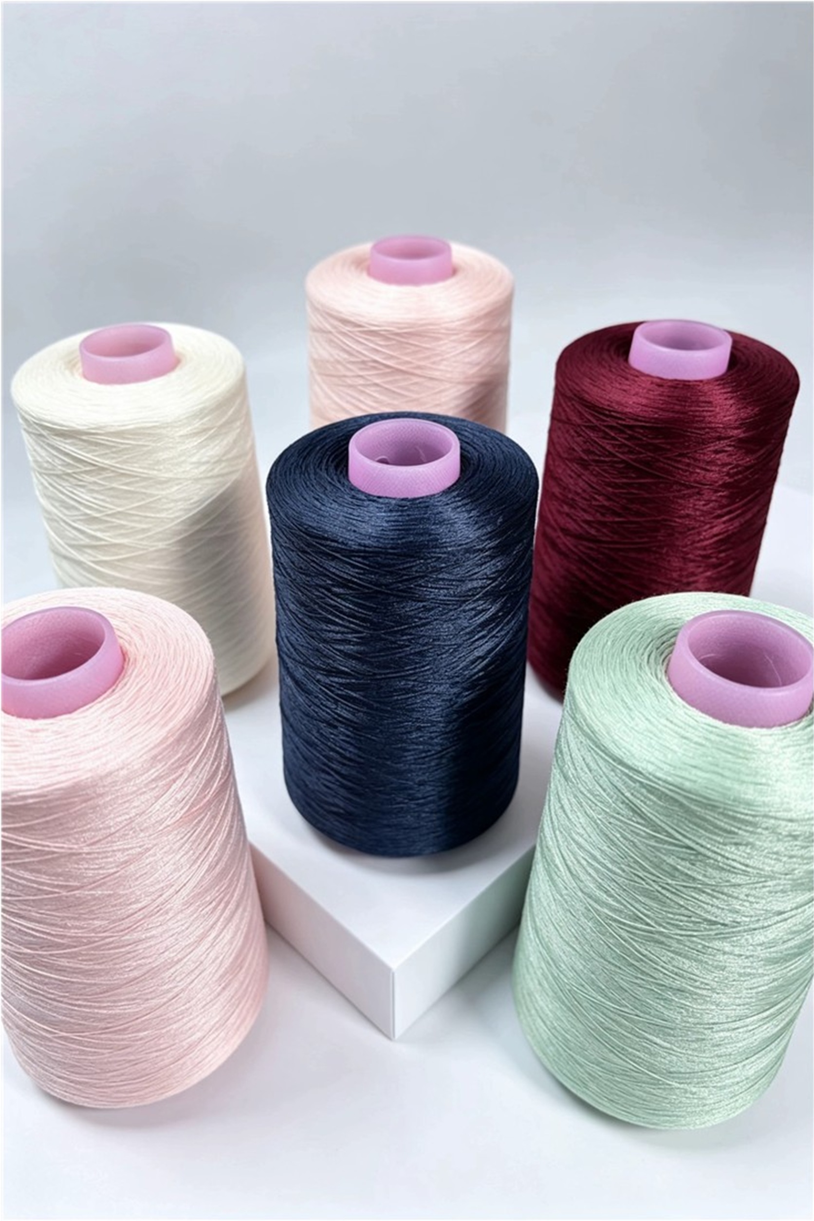 polyester DTY stretch sewing thread - Polyester DTY Stretch Sewing Thread for Knitwear and Overlocking product view 1