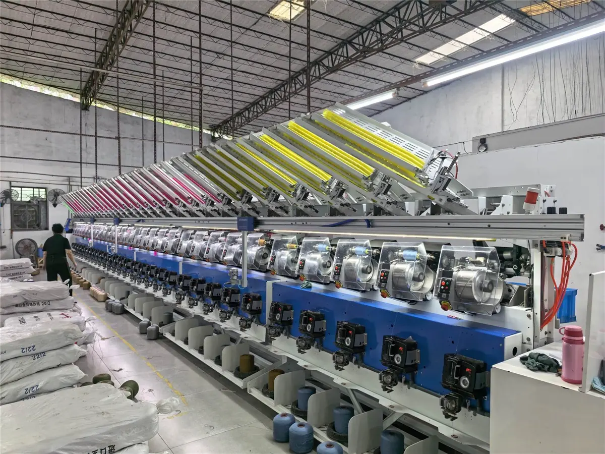 production equipment used before finished thread packaging