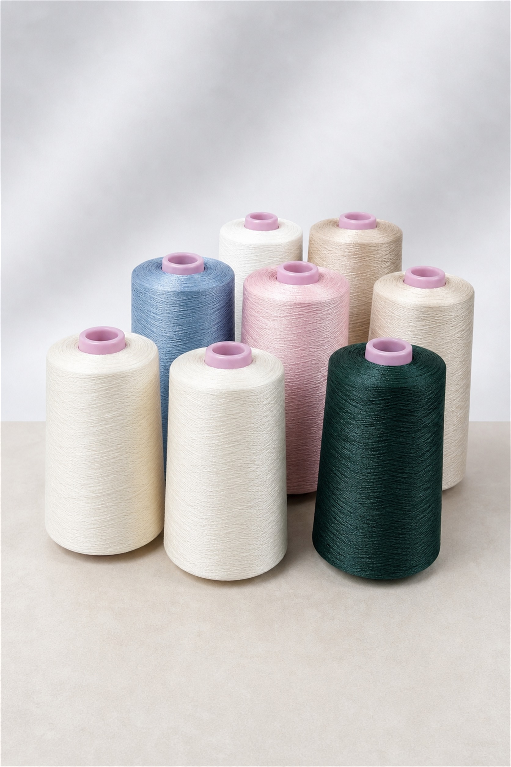 assorted nylon high stretch sewing thread cones