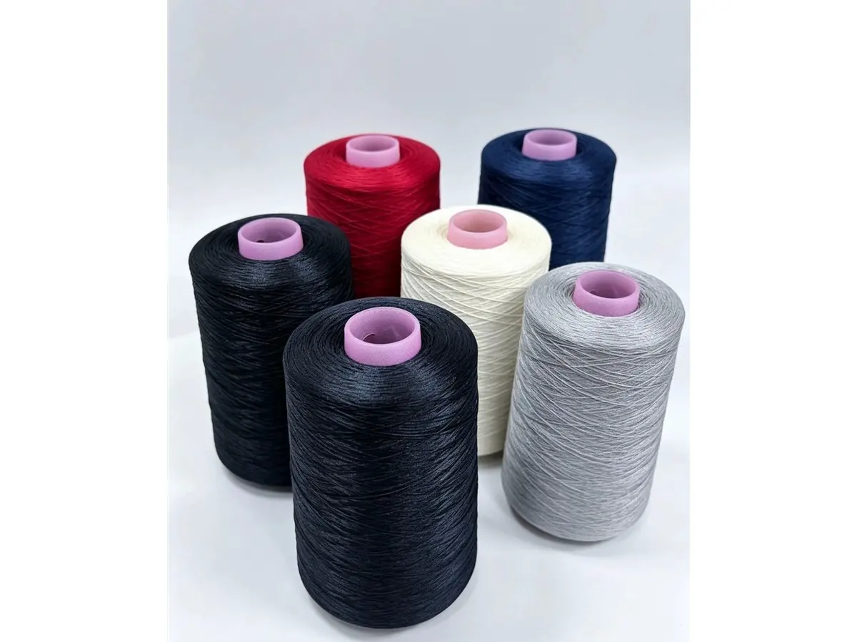 raw white yarn cones prepared for specification sampling