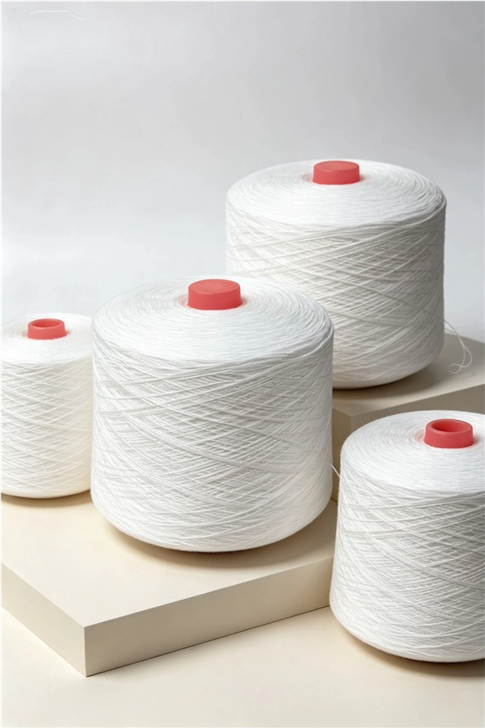 raw white greige polyester yarn cones for dyeing weaving and twisting