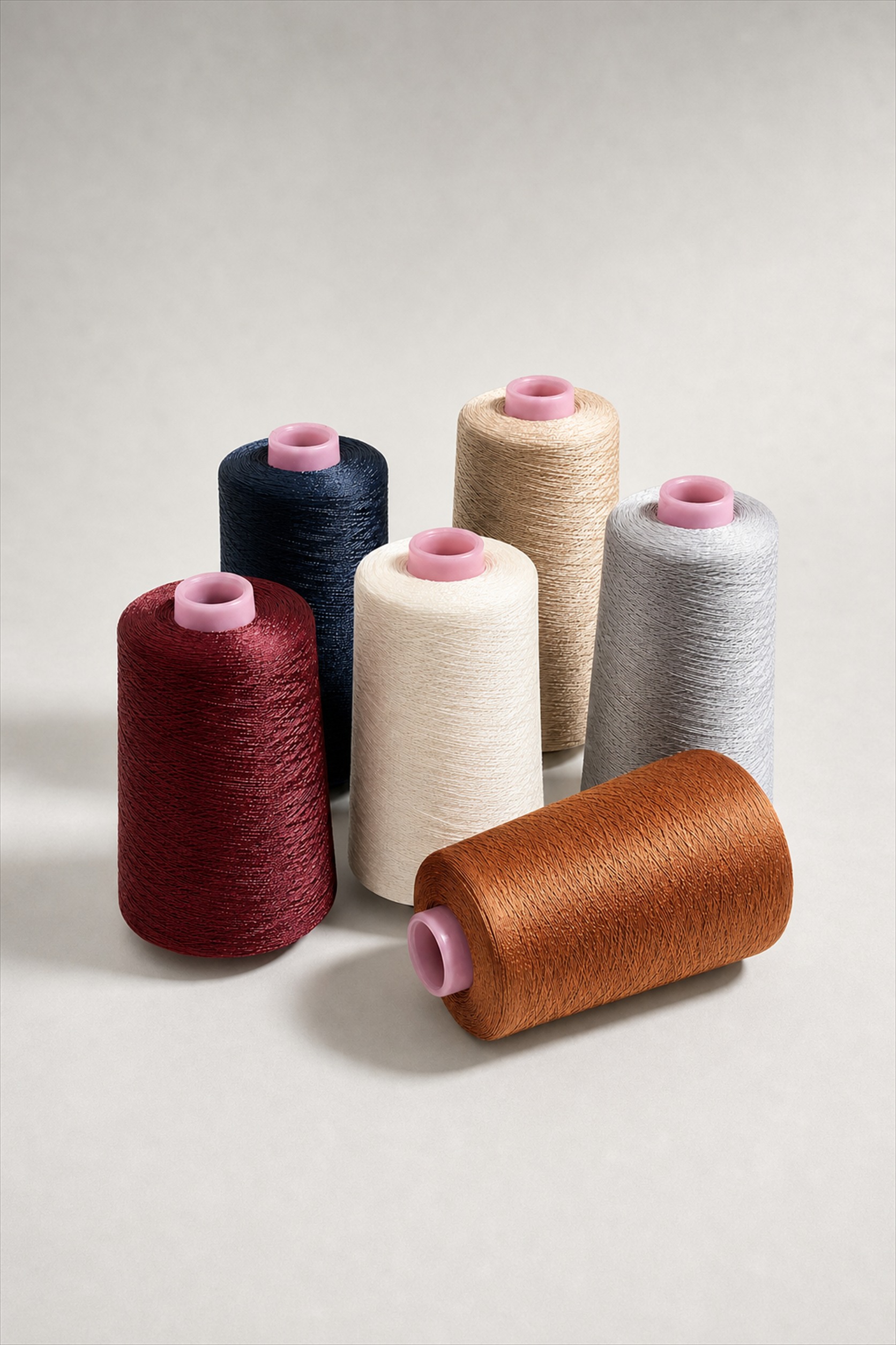 nylon high stretch sewing thread cones in assorted colors