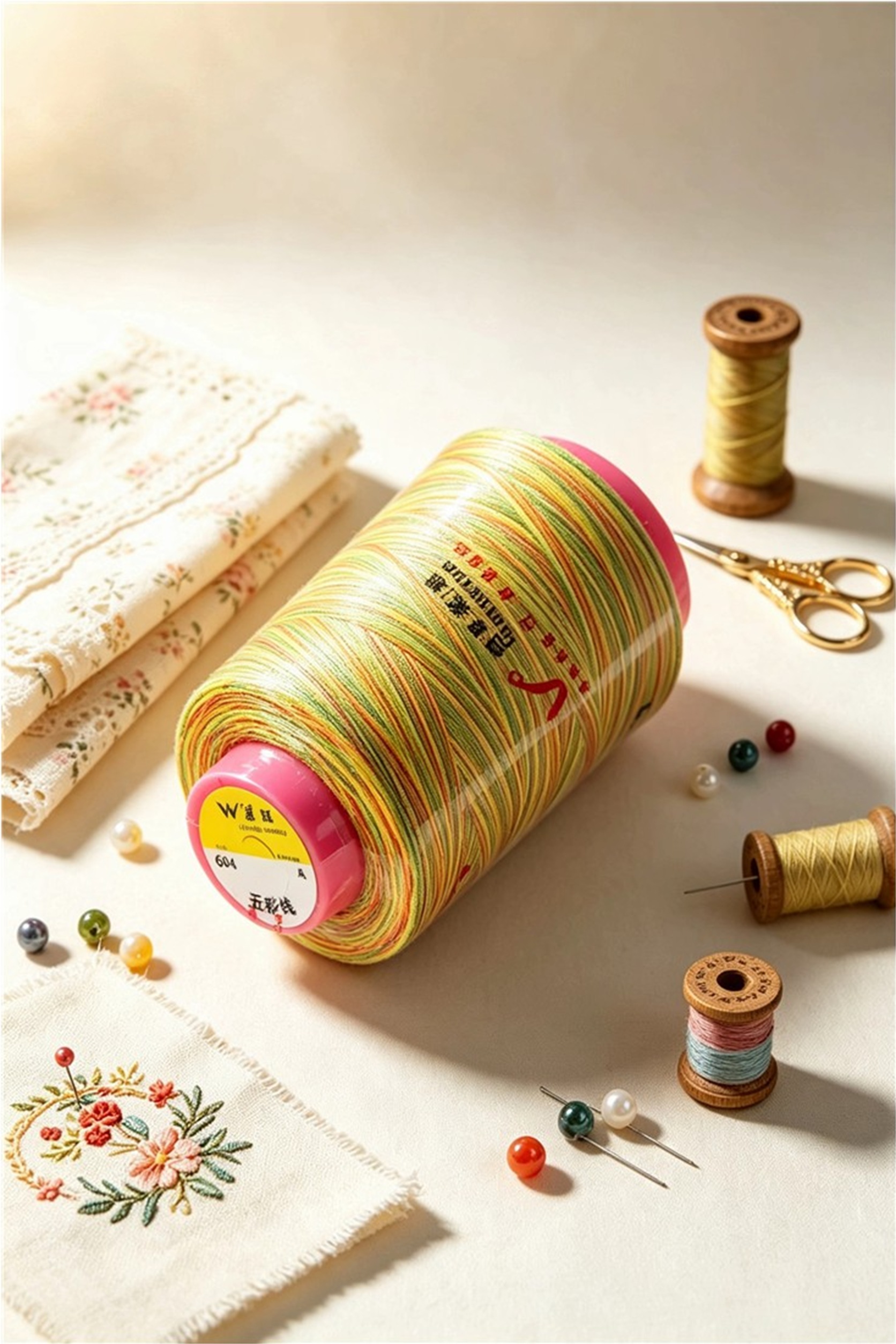 multicolor space dyed sewing thread - Multicolor Space Dyed Sewing Thread for Embroidery and Decorative Stitching product view 1