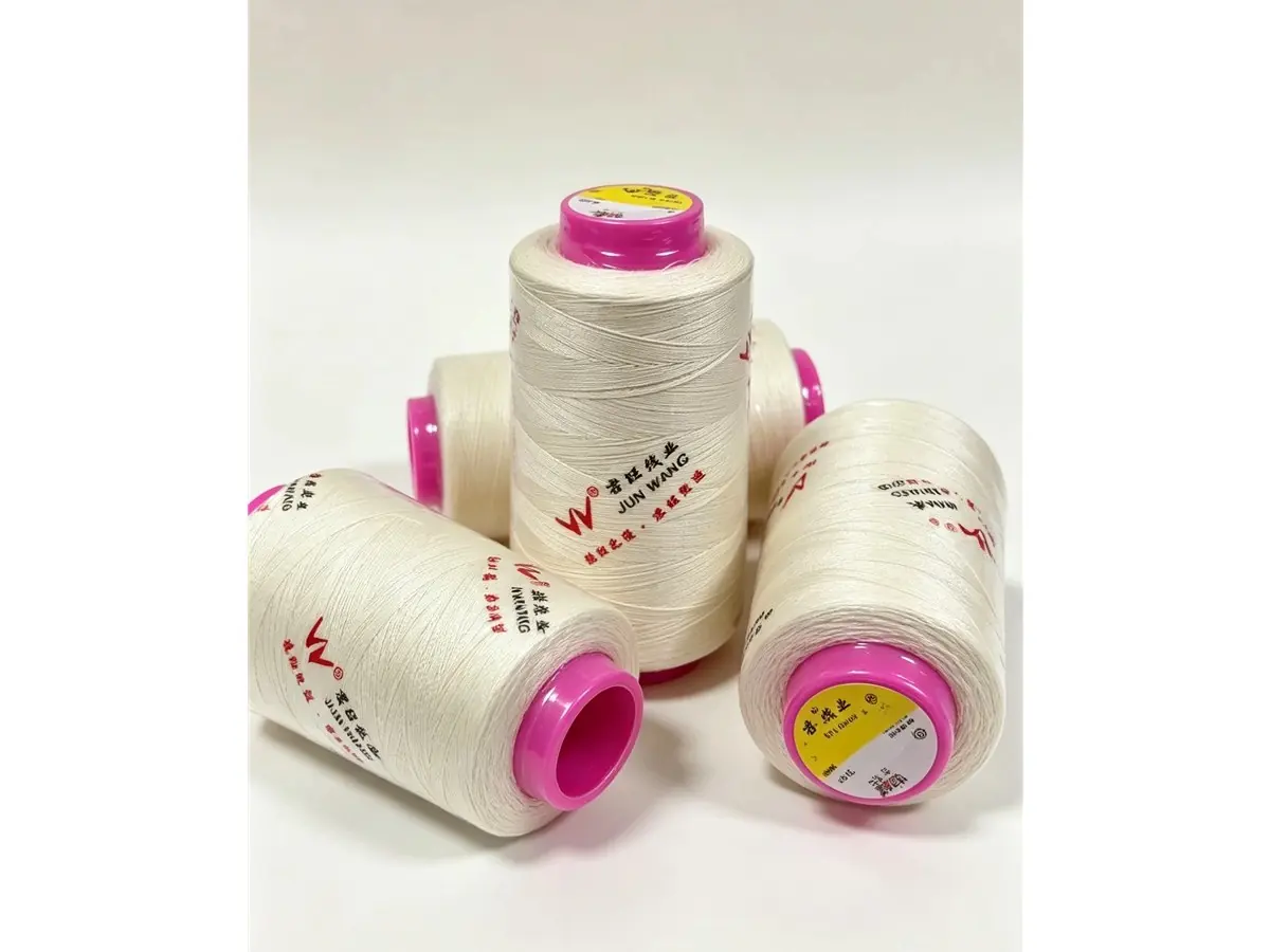 textured stretch sewing thread cones for knit seams