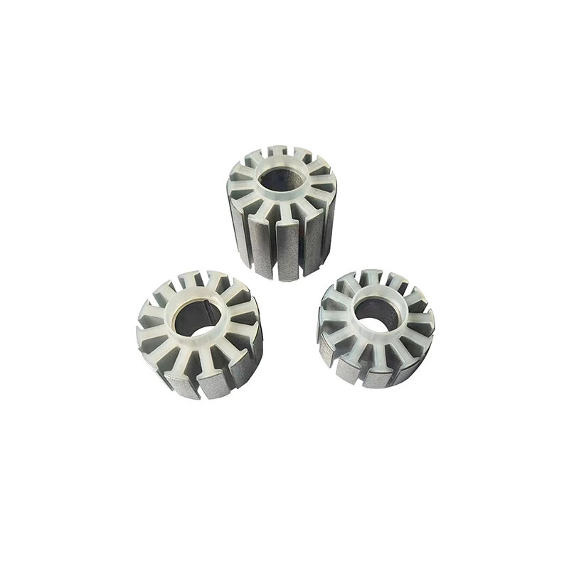 Rubber-coated motor cores