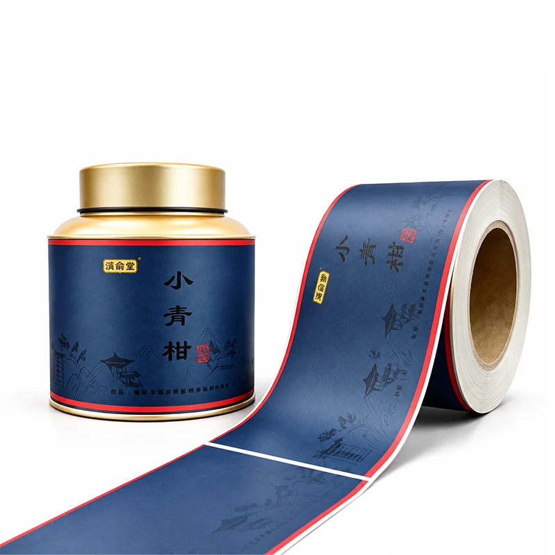 Tea Tin Roll Printed Self-Adhesive Labels