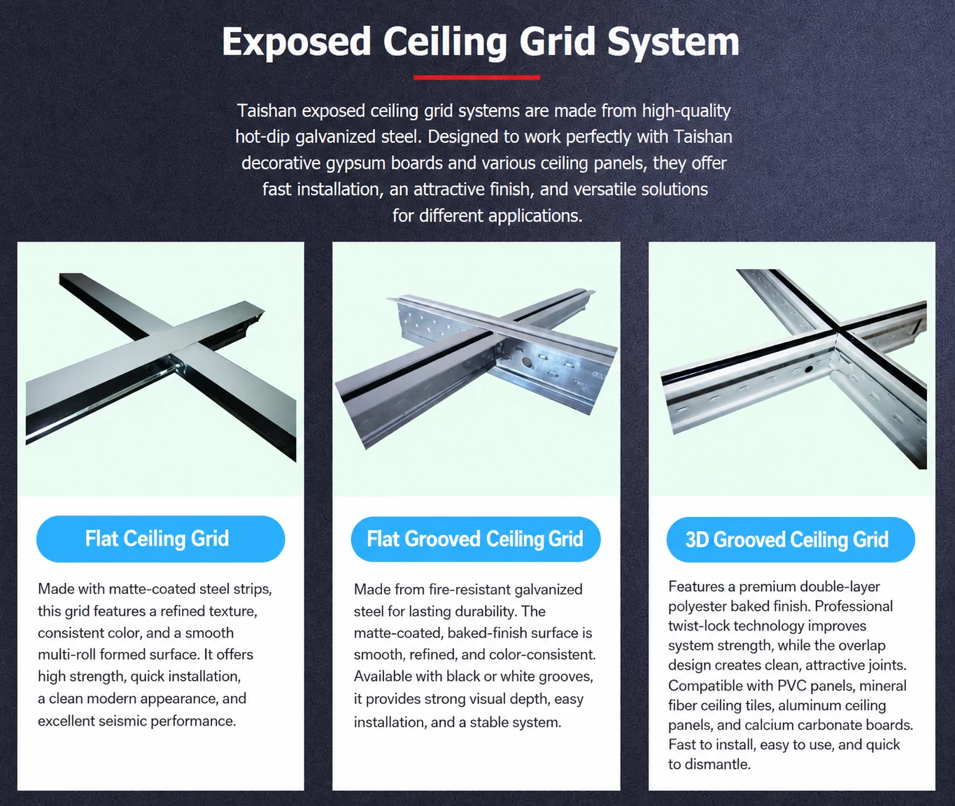 Pre-Painted Ceiling T-Grid System