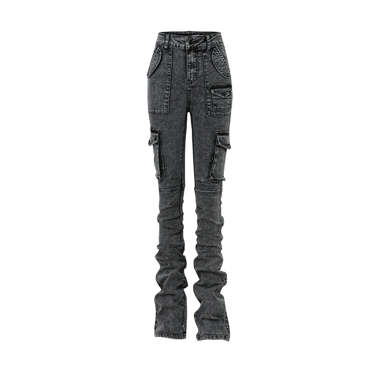 Women High Waist Patchwork Jeans JXH6021