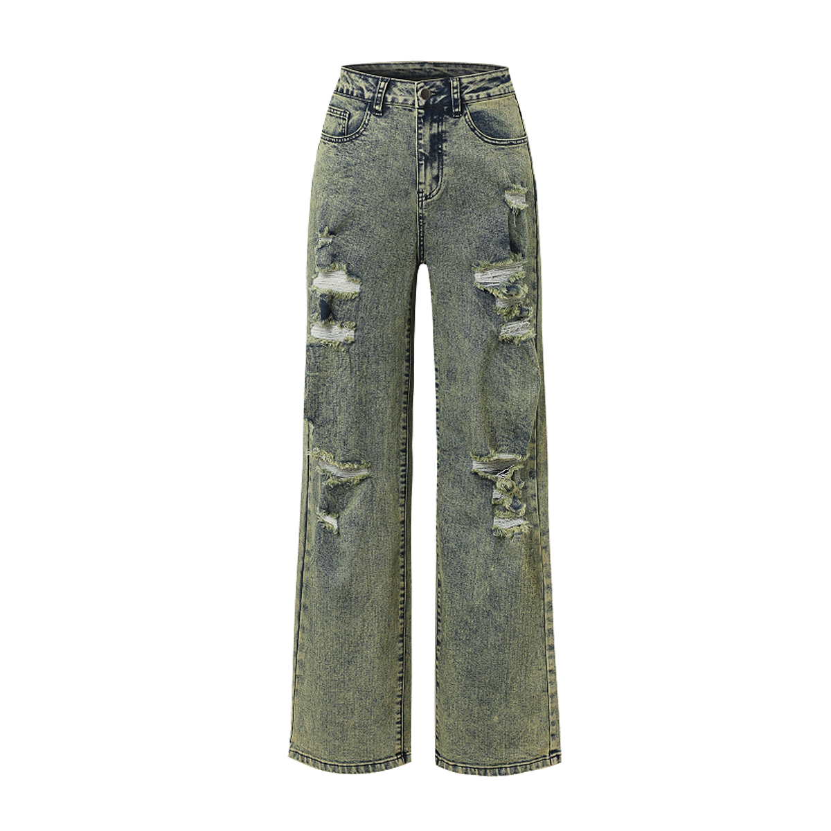 Women High Waist Patchwork Jeans JXH6021