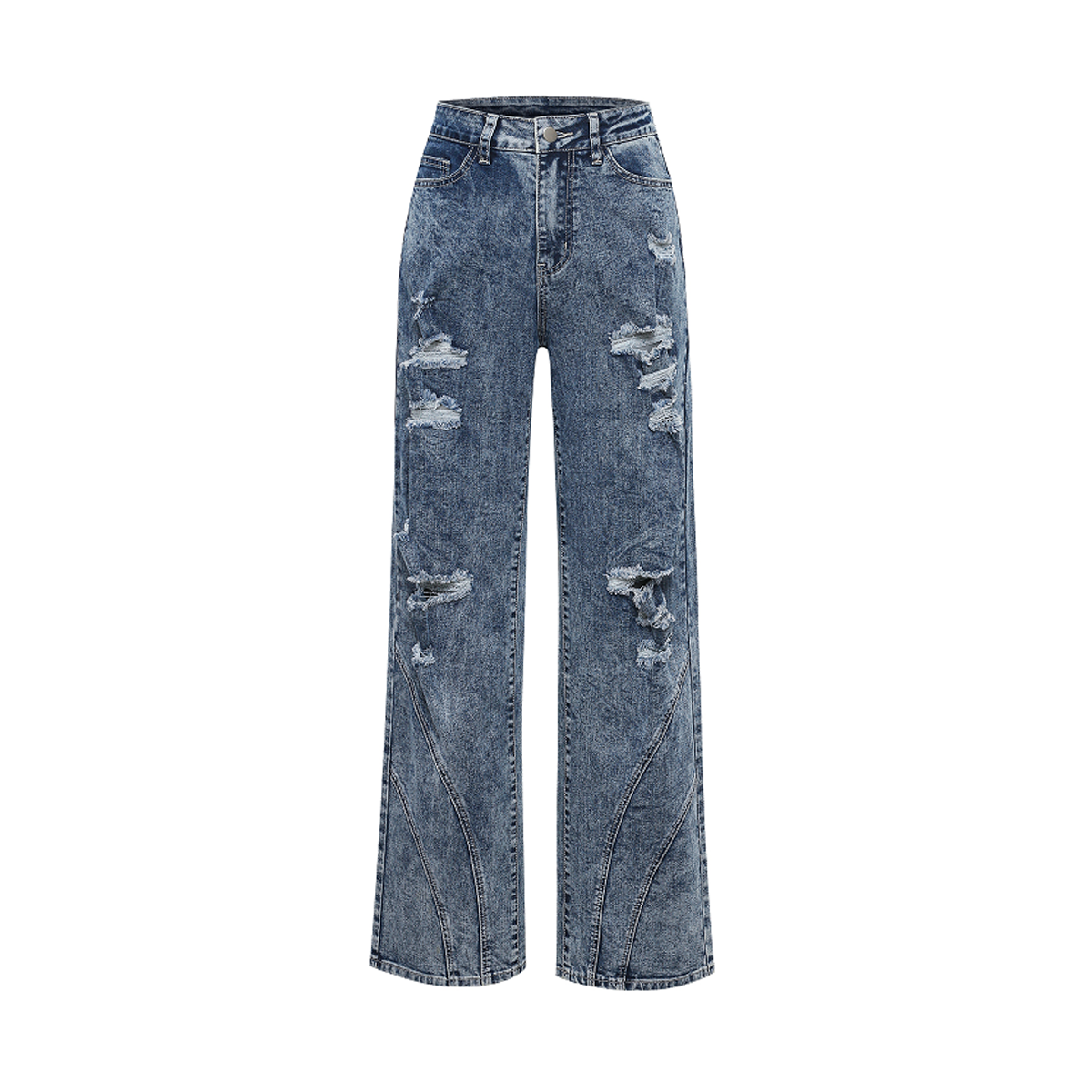 Women High Waist Patchwork Jeans JXH6021