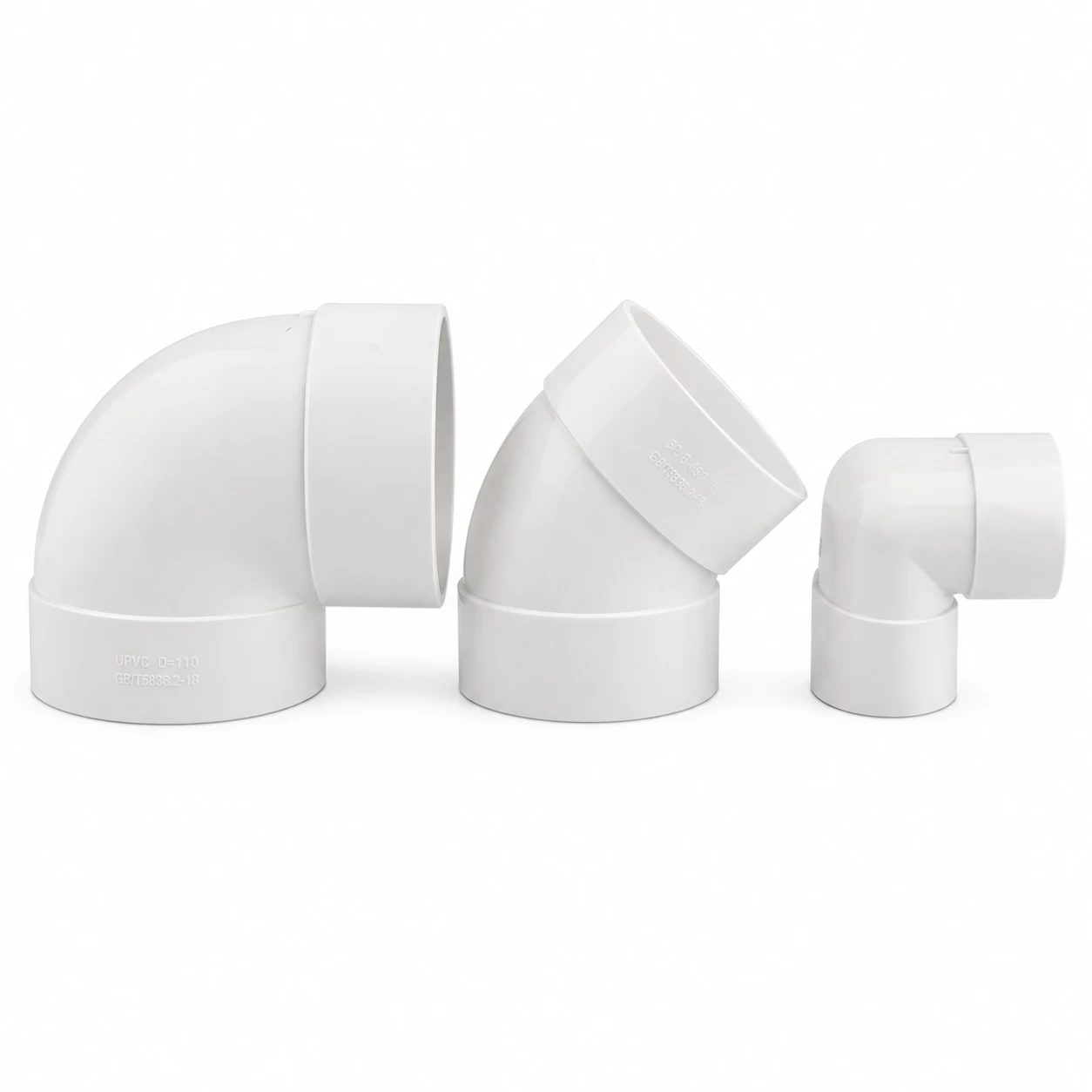 PVC-U Flat Drainage Pipe Elbow