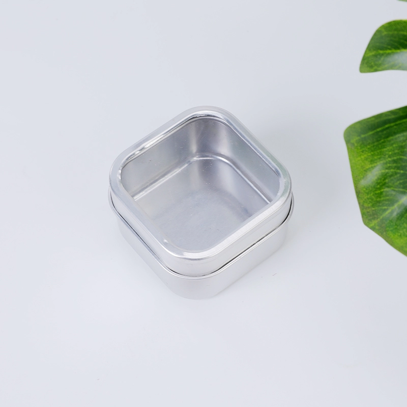 Wavy Square Tinplate Tea Canister
