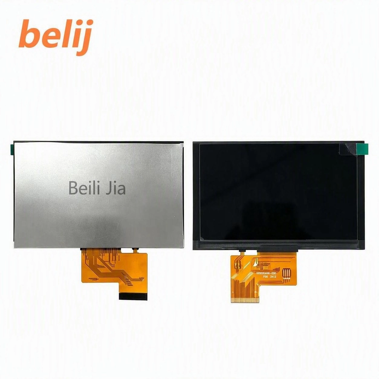 5.0 Inch 800x480 1000 Nits High Brightness IPS TFT LCD Display Module - front_back