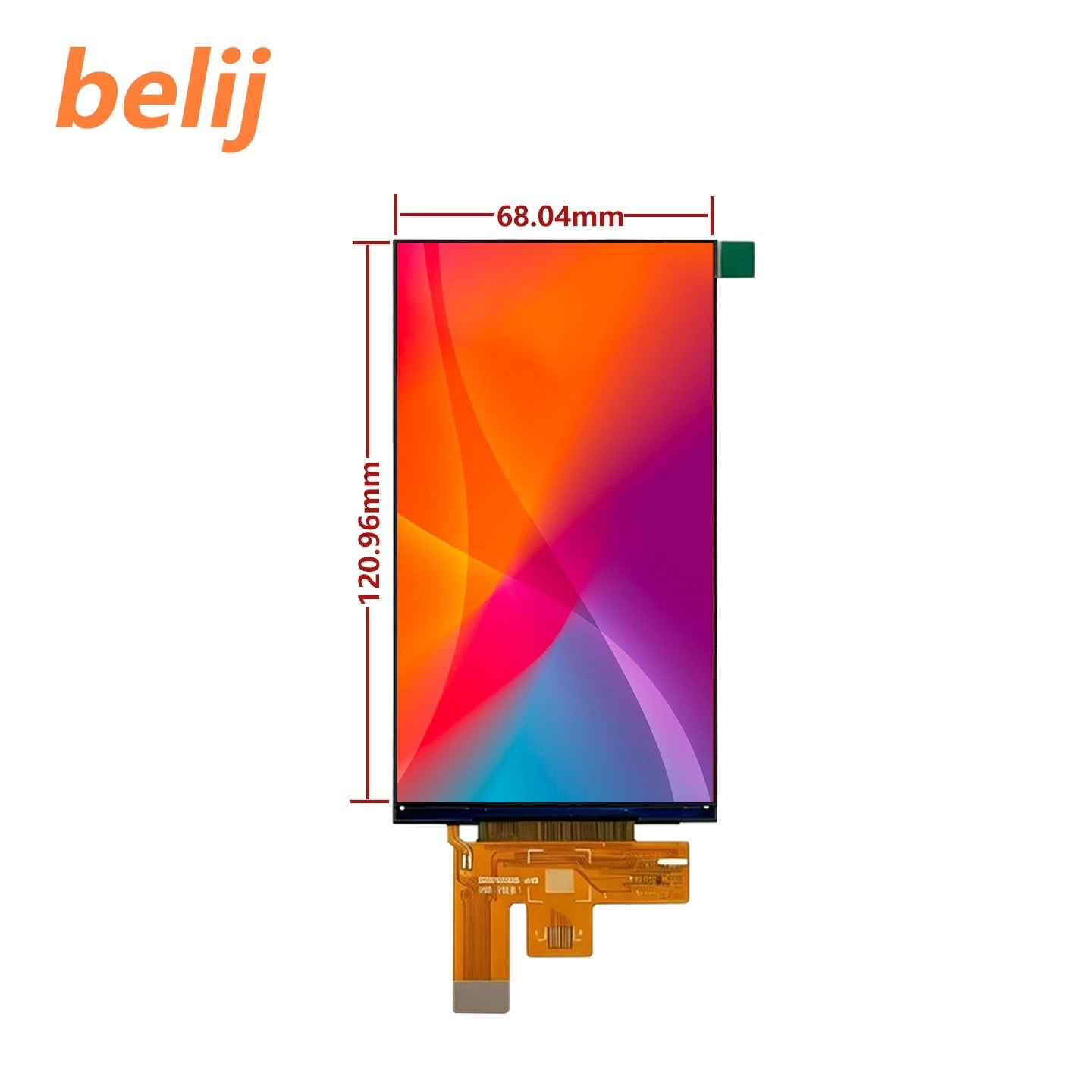 5.5 Inch FHD 1080x1920 1000 Nits MIPI TFT LCD Display Module dimension drawing