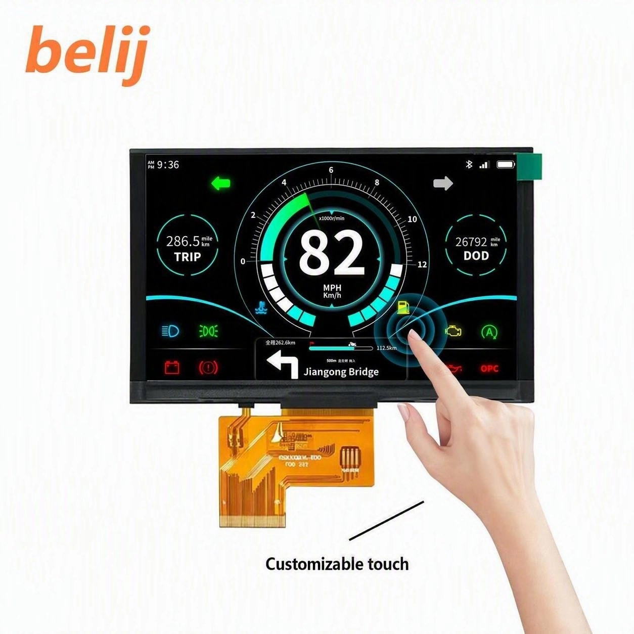 5.0 Inch 800x480 1000 Nits High Brightness IPS TFT LCD Display Module - usage