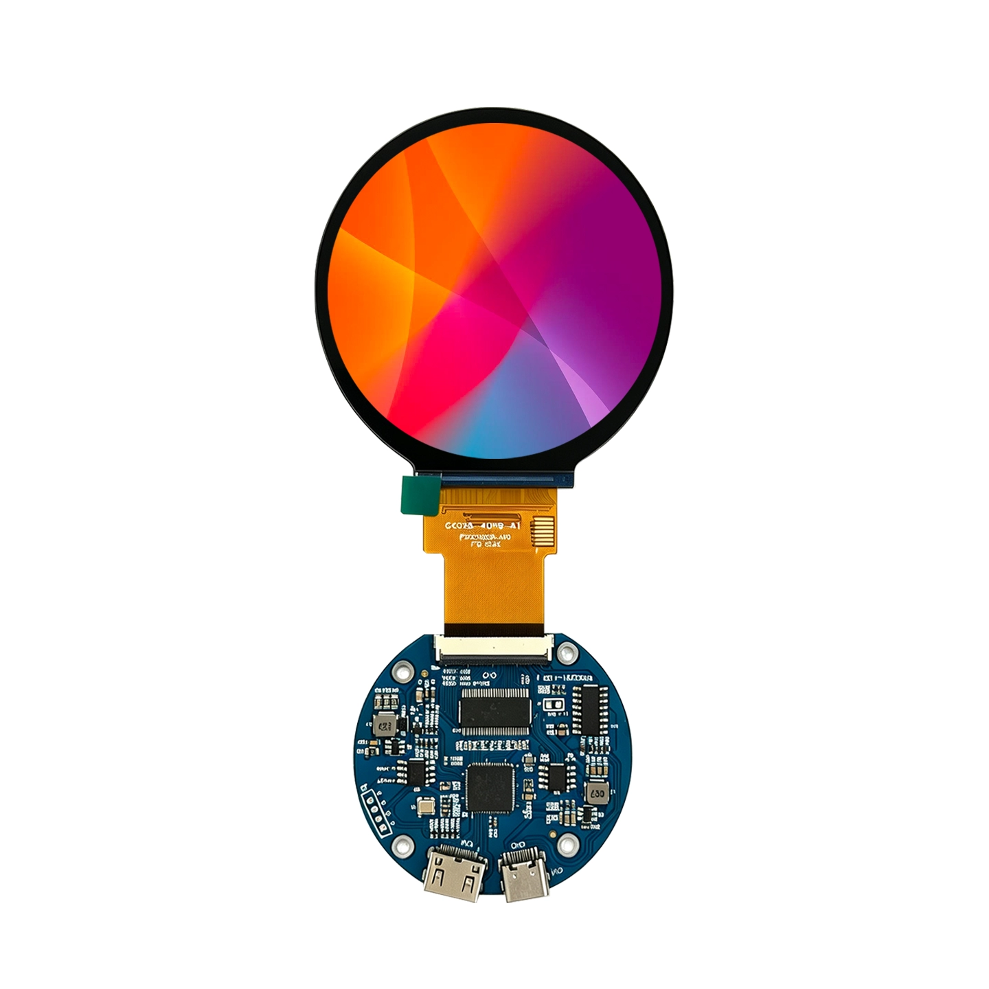 B22C28038Q-01 — 2.76" 480 × 480 RGB IPS TFT display, 300 nits, with HDMI driver board.