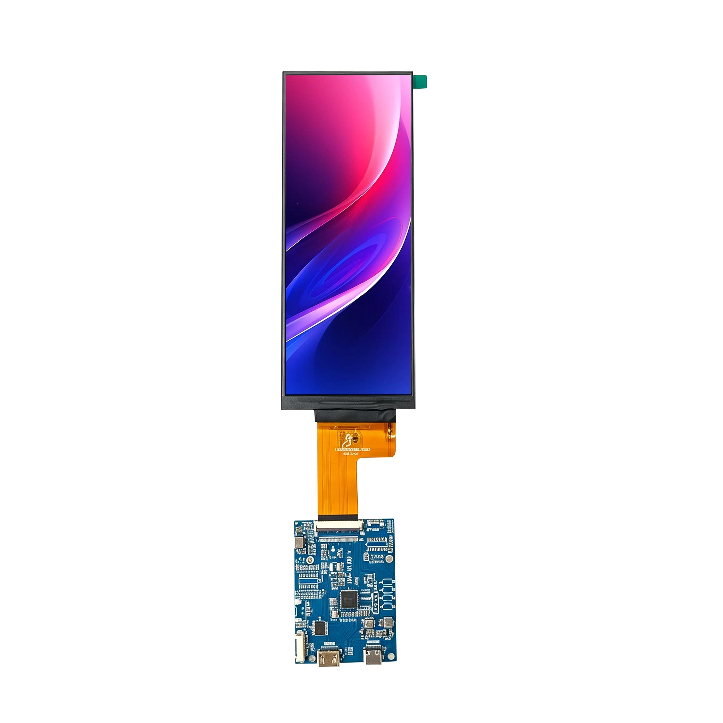 B26C70982N-01 — 6.75" 480 × 1280 MIPI IPS TFT display, 420 nits, with HDMI driver board.