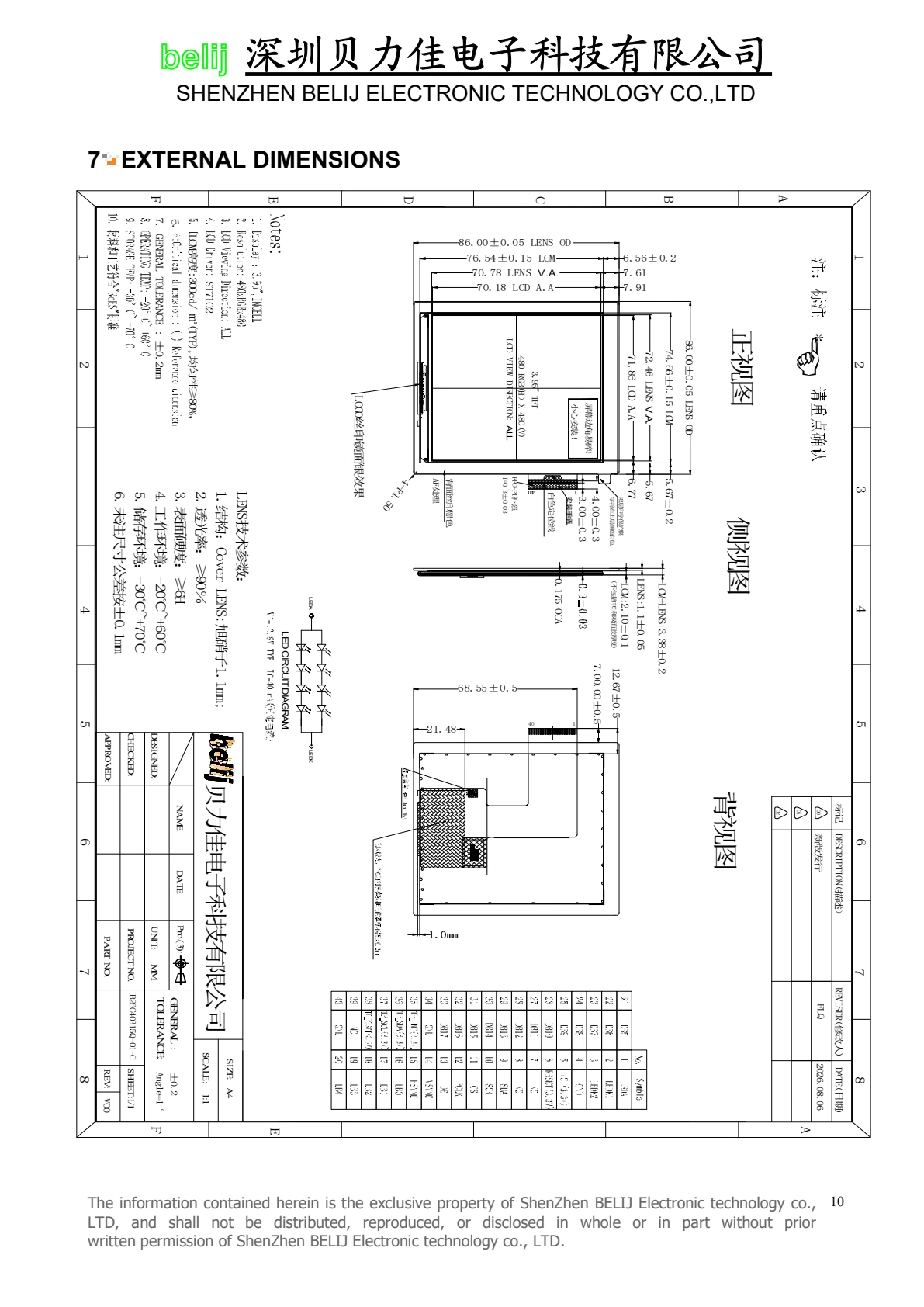 B26C40315Q-01-C dimensional drawing from datasheet