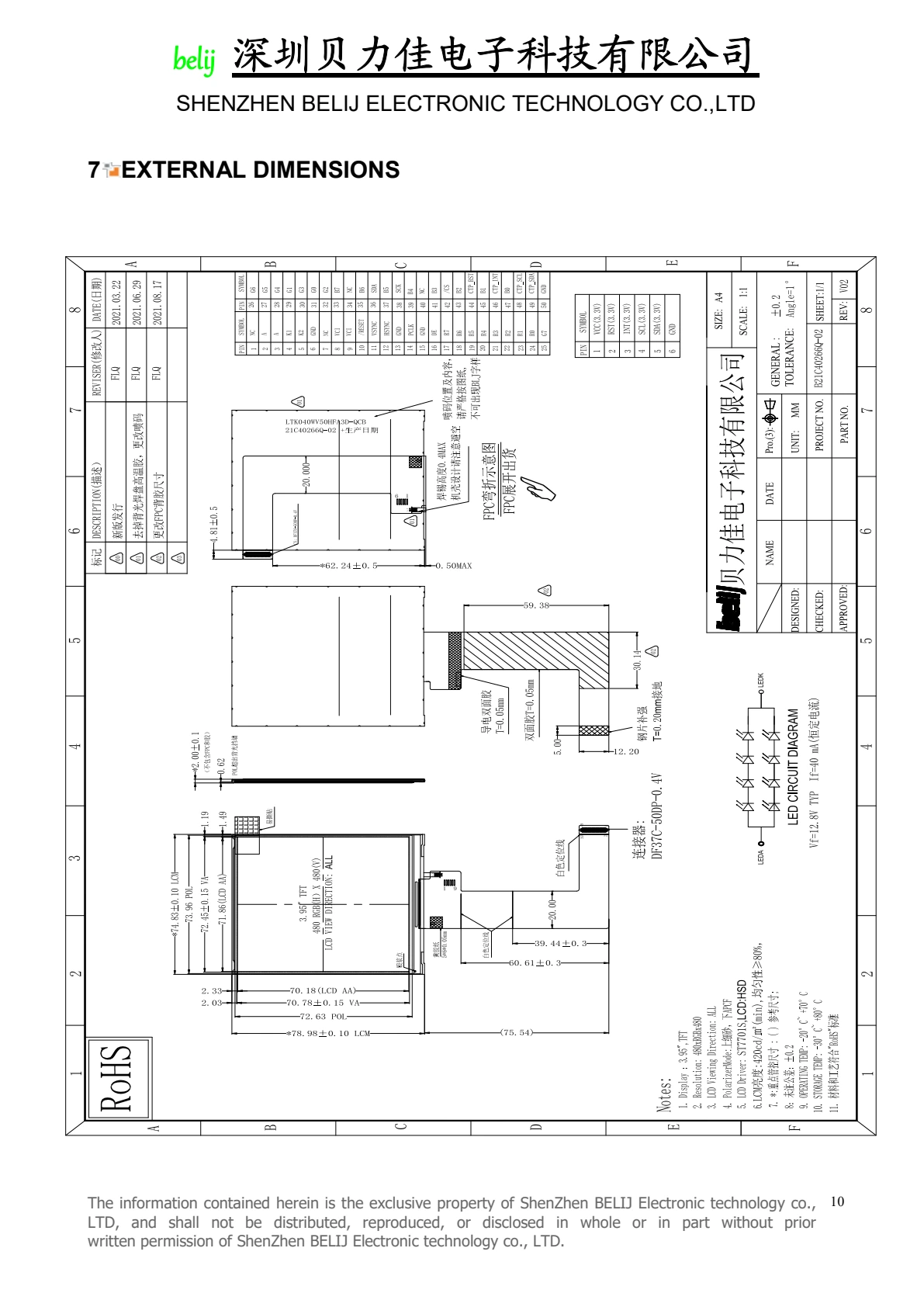 B21C40266Q-02 dimensional drawing from datasheet