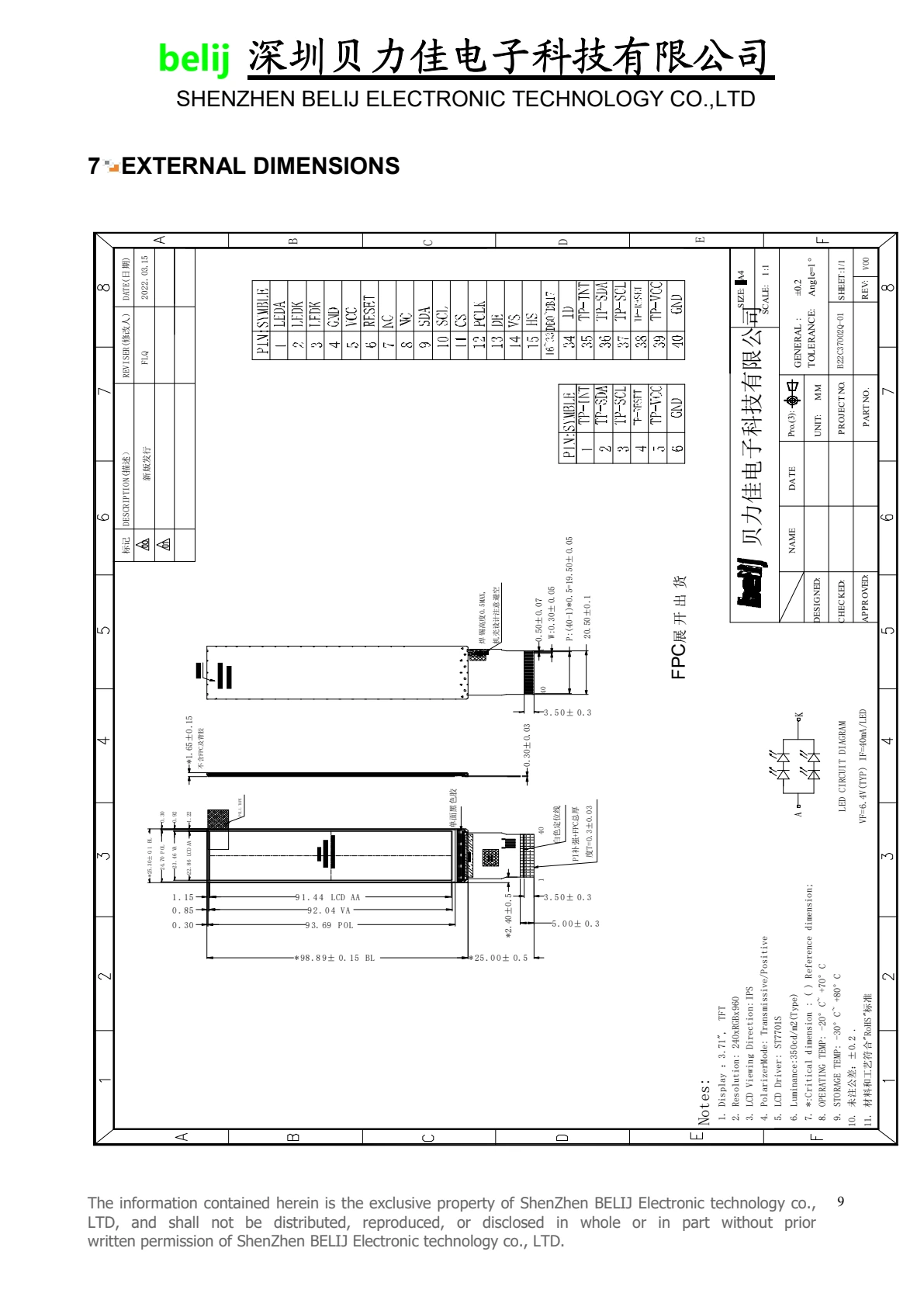 B22C37002Q-01 dimensional drawing from datasheet