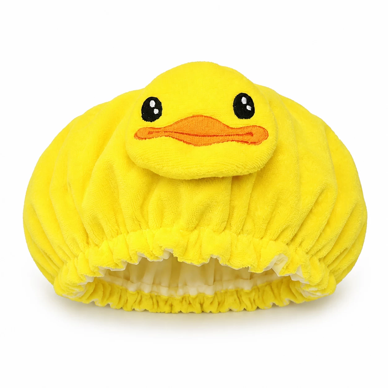 Terry Cloth and PEVA Double-Layer Shower Cap