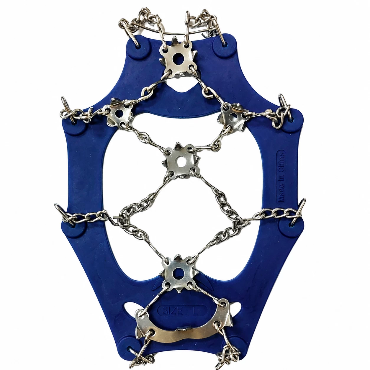 Lightweight 21-Spike Ice Cleats with Twisted Chains