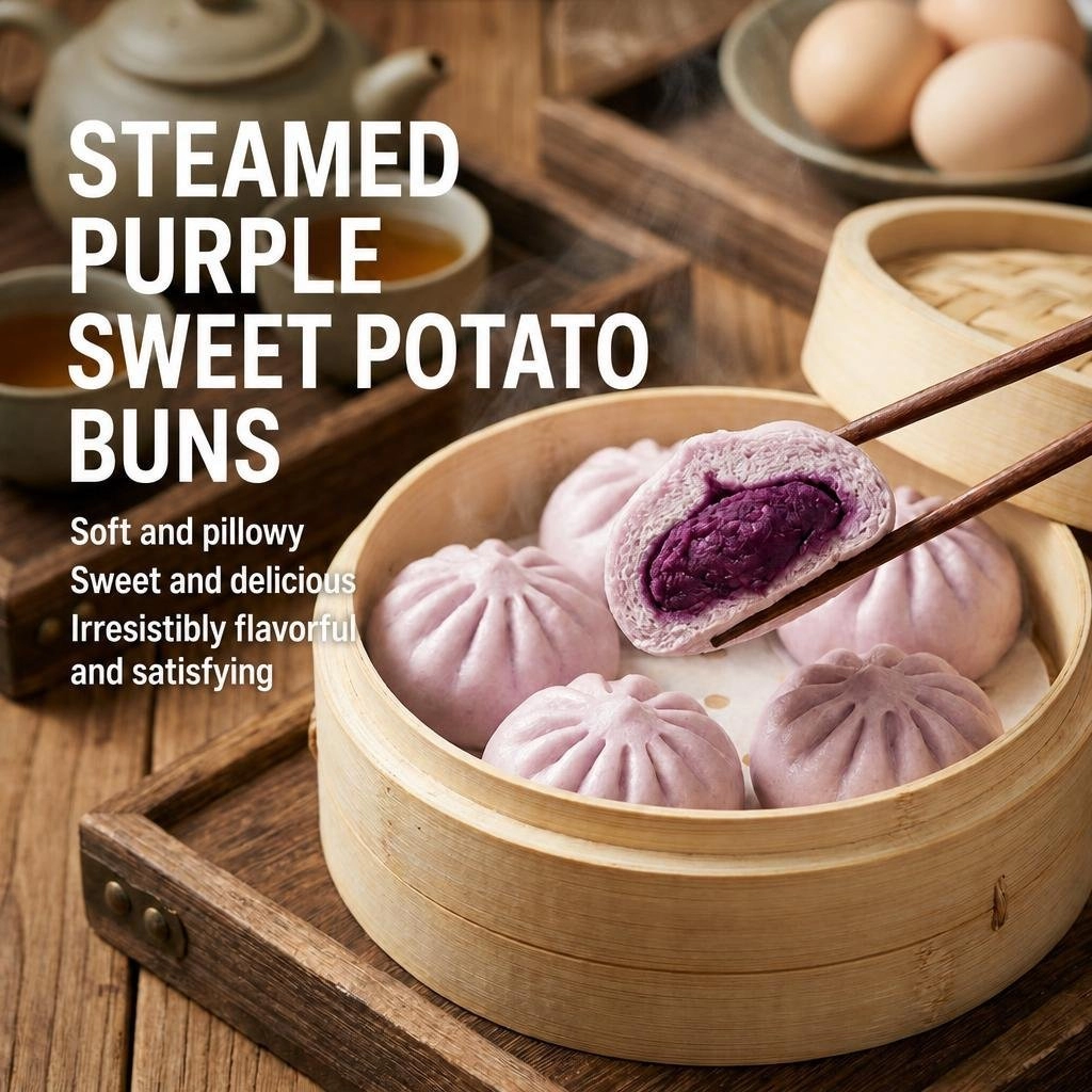 Purple Sweet Potato Bao