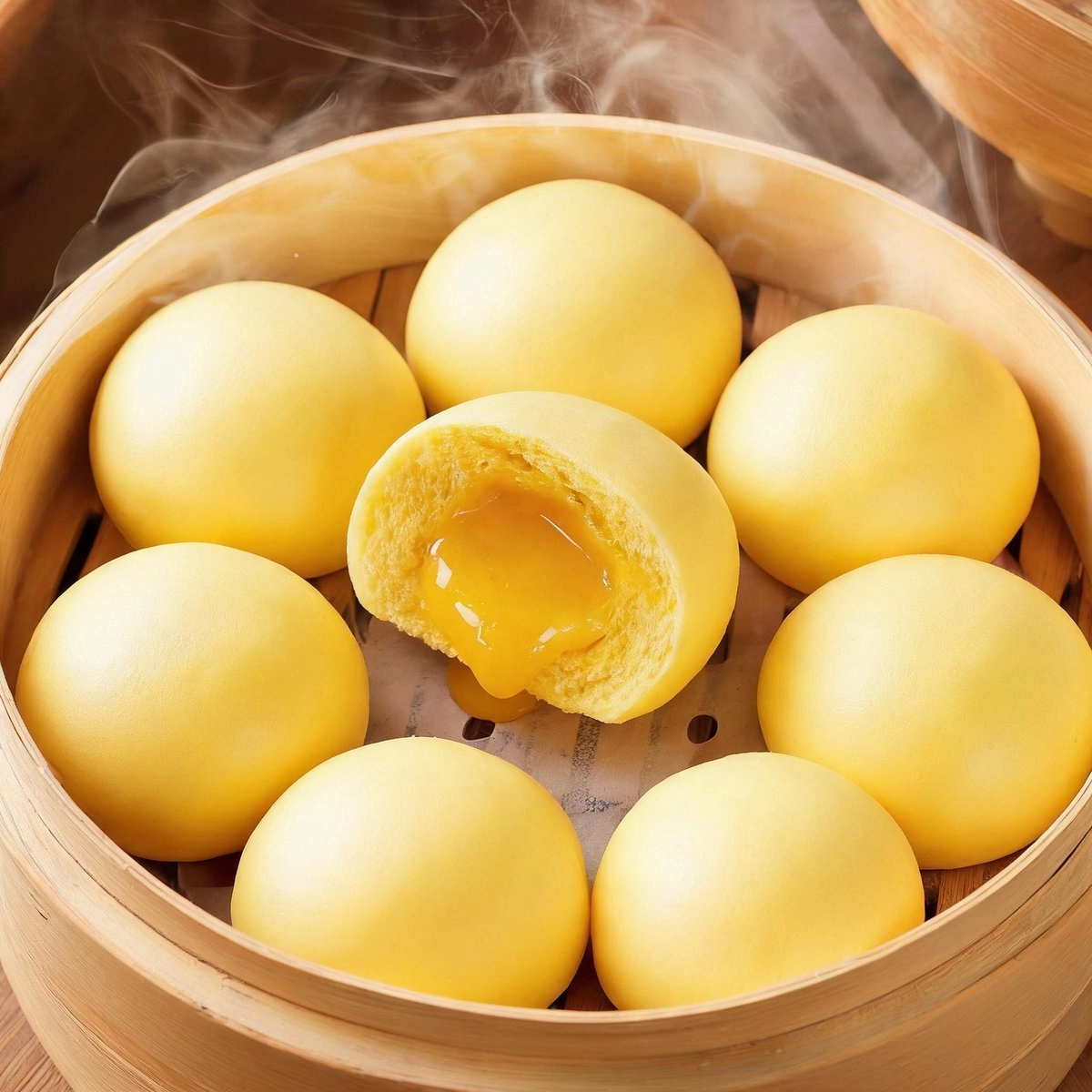 Molten Salted Egg Custard Bao