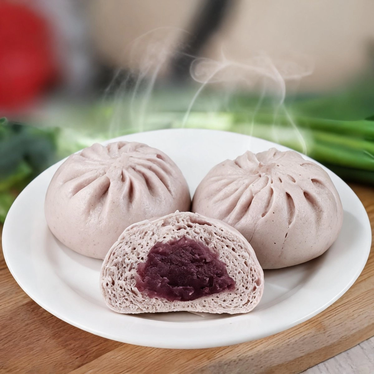 Purple Sweet Potato Bao