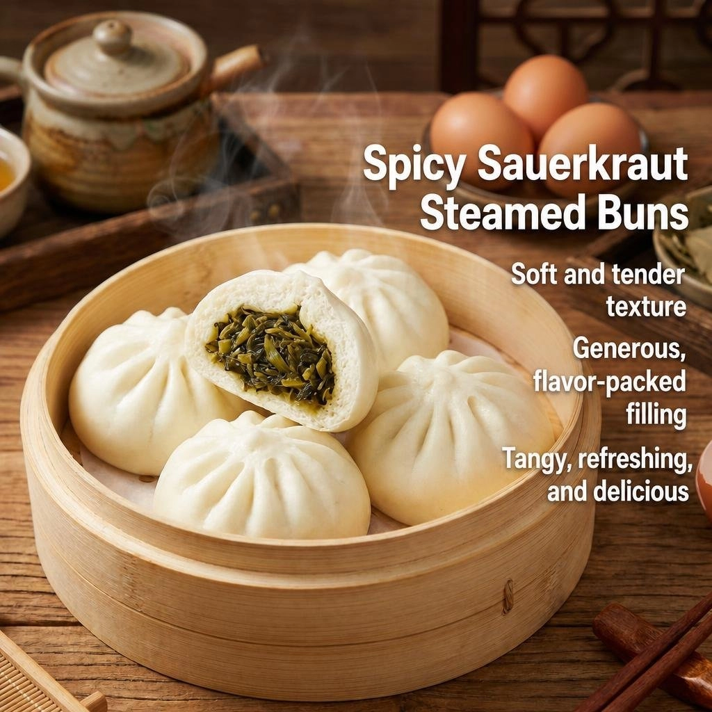 Pickled Mustard Bao