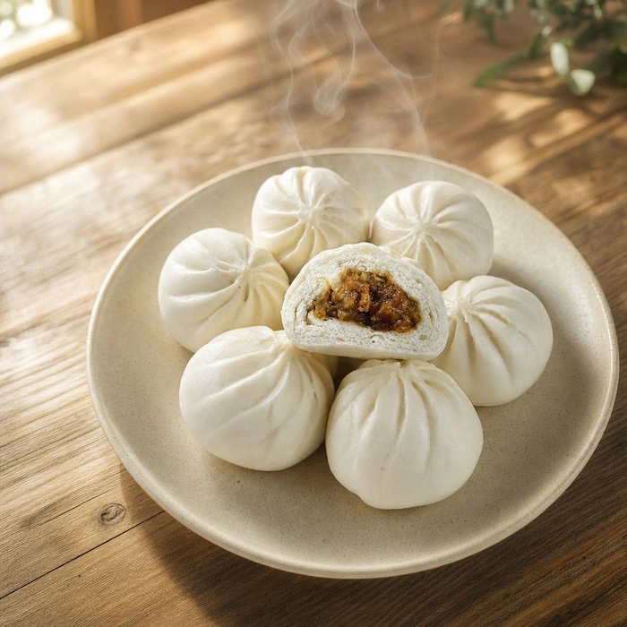 Char Siu Xiao Long Bao (Mini Pork Buns with Tray)