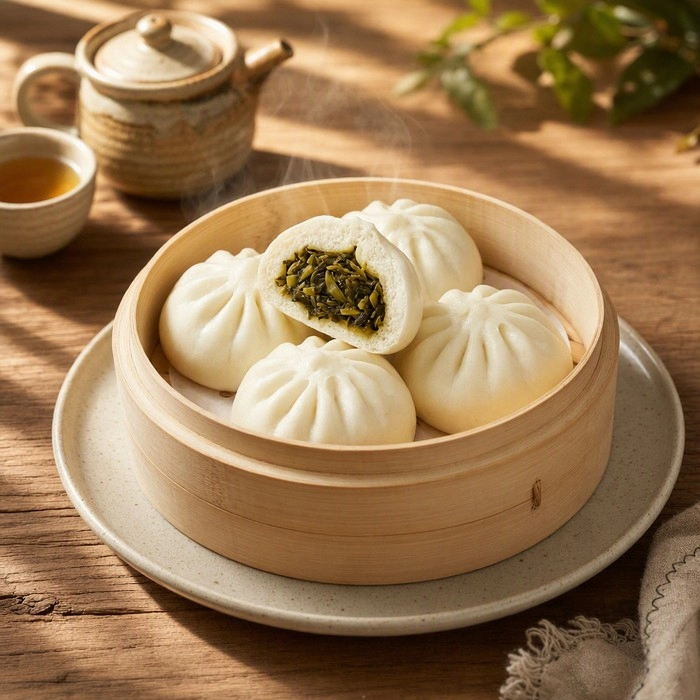 Pickled Mustard Bao (Suan Cai Bao)