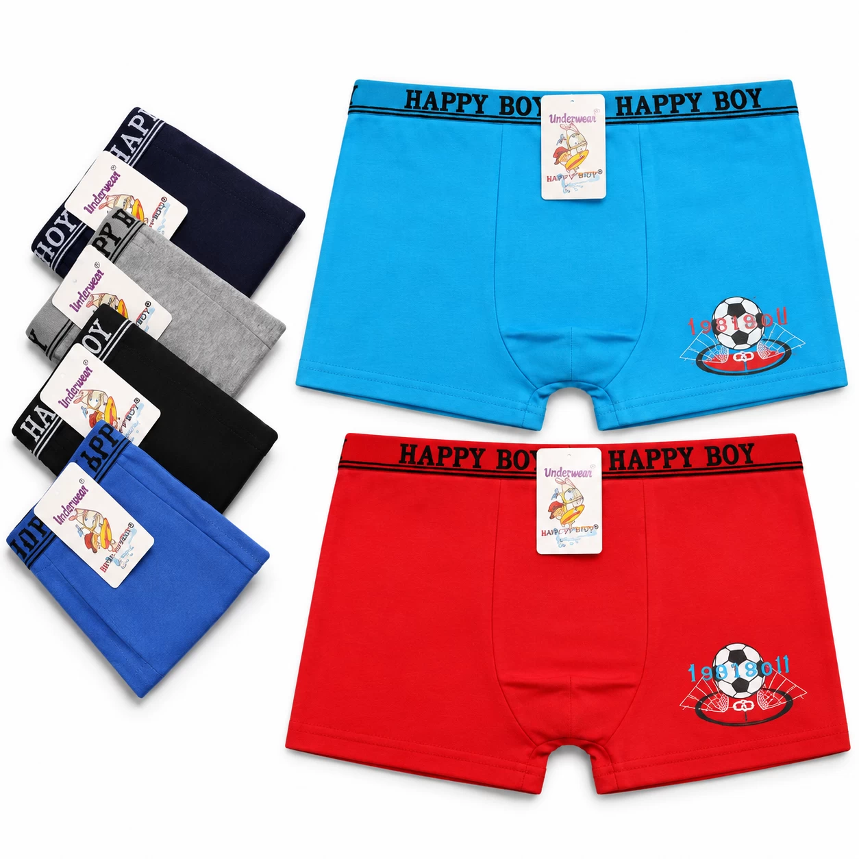 Boys’ Carded Cotton Boxer Briefs