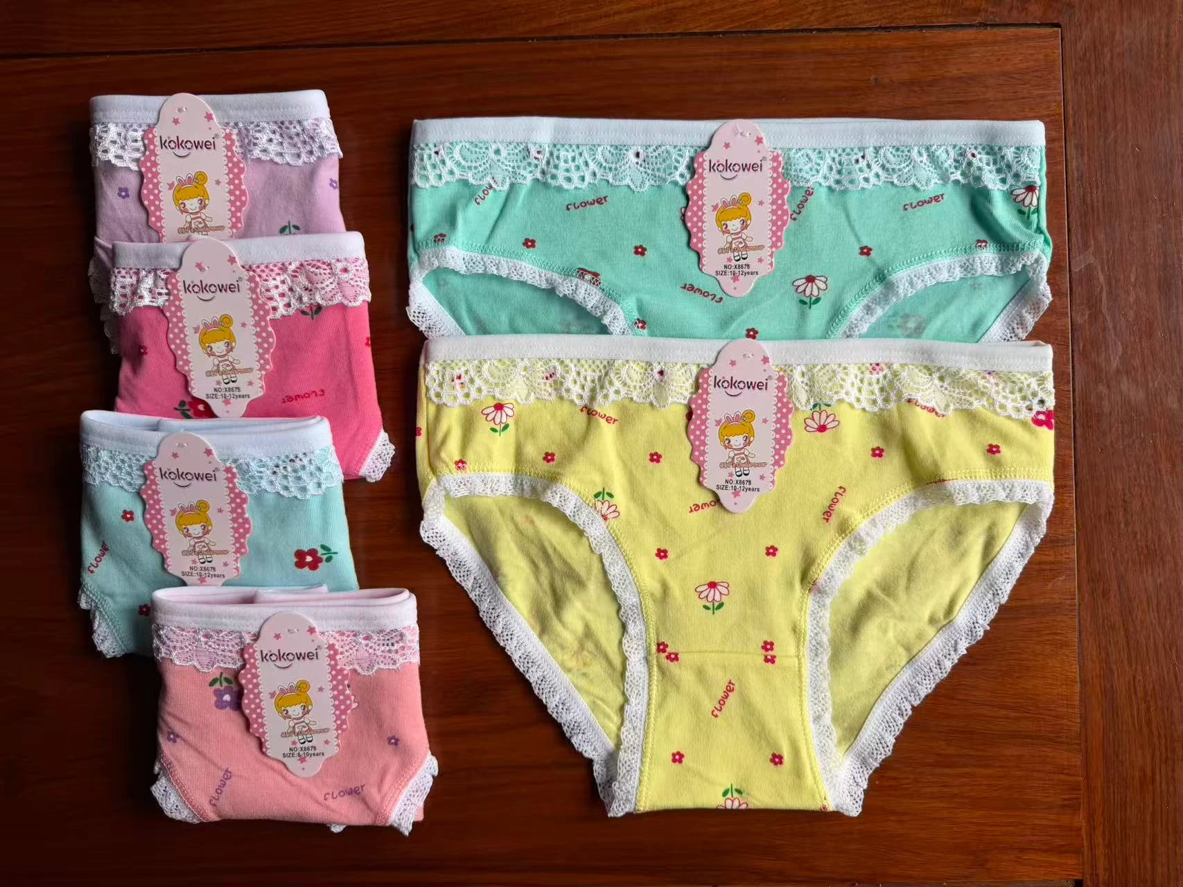 Girls’ Lace-Trim Cotton Briefs