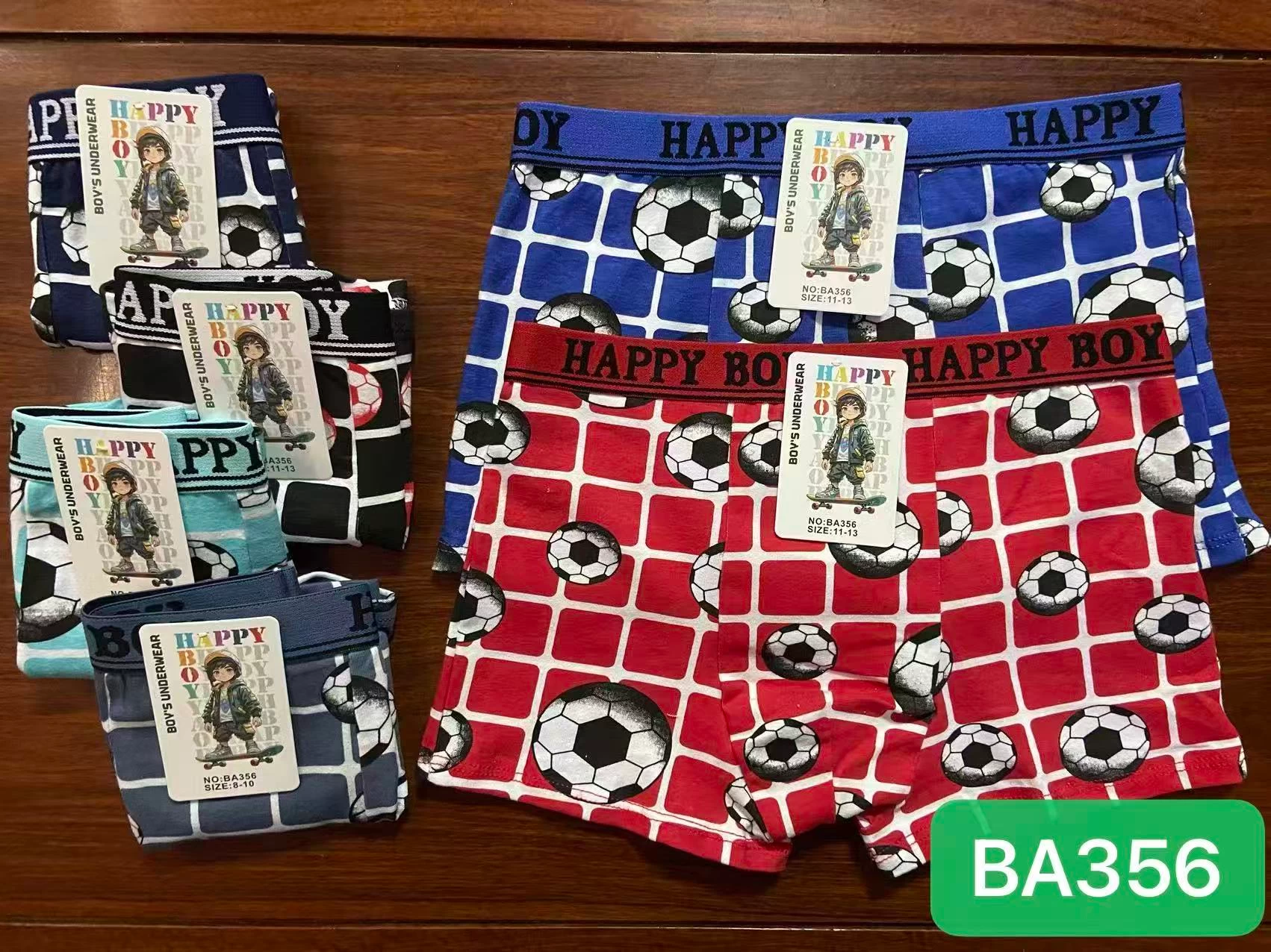 Boys’ Carded Cotton Boxer Briefs