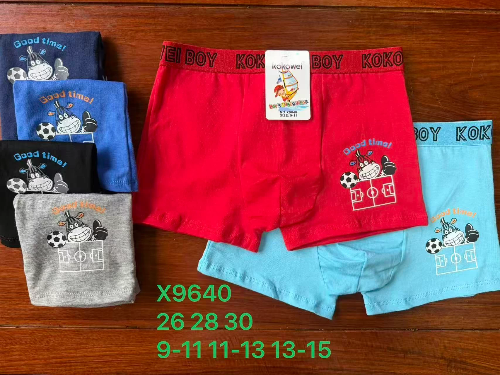 Boys’ Carded Cotton Boxer Briefs